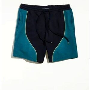 💥B2G1  FREE  Standard Cloth Moto Terry Short in Blue at Urban Outfitters